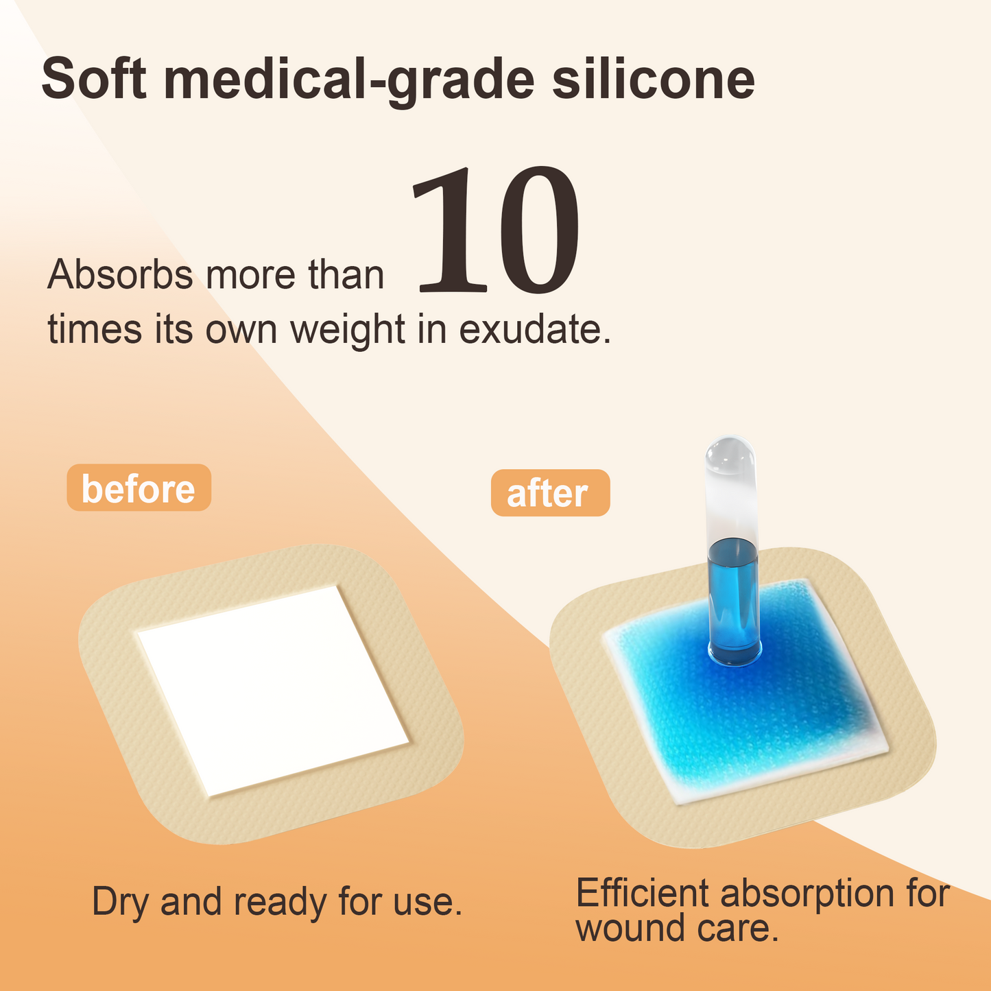 Ourmed  Silicone Foam Dressing - with Border